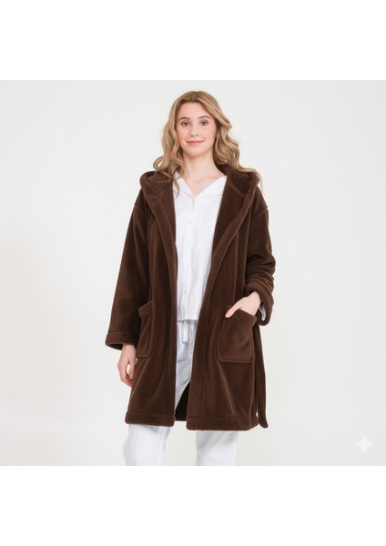 Welsoft Kapüşonlu Peluş Kadın Sabahlık fırsatları