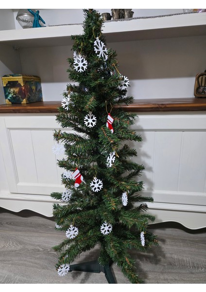 Çam Ağacı Süsleri – Yılbaşı Süsleri –– Yeni Yıl – Çorap - Kar Tanesi Objeler - 17 Adet Obje fiyatları