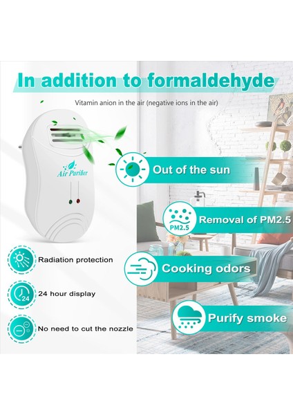 Ev Negatif Iyon Jeneratörü Hava Temizleyicisi Için Iyonizer Hava Temizleyici Formaldehit Duman Tozu Arıtma Ev Odası Deodorizer Eu Fiş (Yurt Dışından) fırsatları