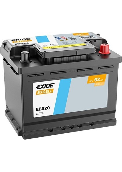 EB620 12V 62AH 540A Standart Akü ( Üretim TARIHI:2025 )