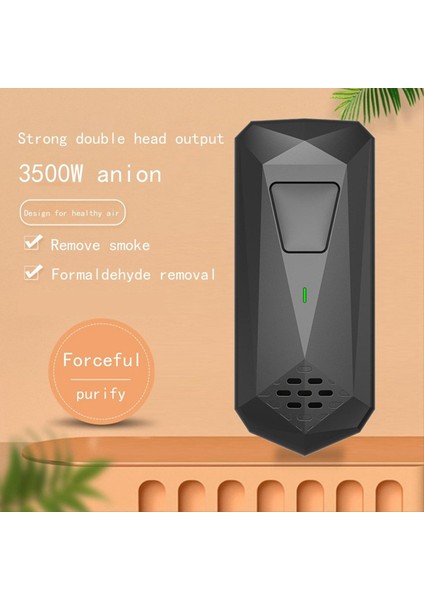 Hava Temizleyicisi Taşınabilir ve Sessiz Negatif Iyon Hava Temizleyici Ev Yatak Odası Ofis Banyo ve Evcil Hayvanlar Siyah Eu Fiş (Yurt Dışından) fiyatları