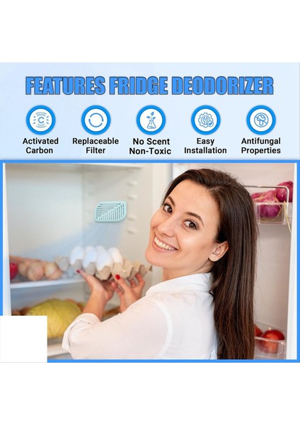 8pcs Buzdolabı Aktif Karbon Koku Emici Dokunleyici Doğal Kokusuz Buzdolabı Deodoruz (Yurt Dışından) fiyatları