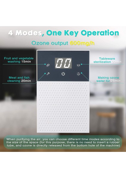 Taşınabilir Ozon Jeneratörü 600MG/S Ozon Makinesi Ozon Suyu, Meyve, Sebze, Et, Vb. Temizlik Için Uygun (Yurt Dışından) fiyatları