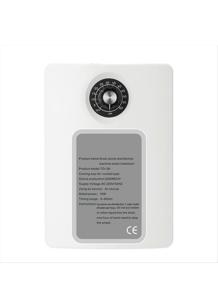 Aktif Ozon Jeneratör Temizleyici 2000MG/S Hava Tazeleme Su Meyvesi Sebze Gıda Gıda Ozon Verimli Iyonlaştırıcı Ab Tıkacı (Yurt Dışından) modelleri