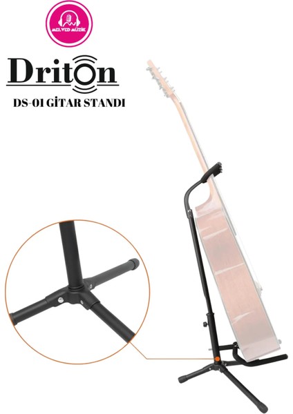 Ds-01 Tekli Siyah Koruyucu Bariyerli Kilit Mekanizmalı Akustik Klasik ve Elektro Gitar Standı fiyatları
