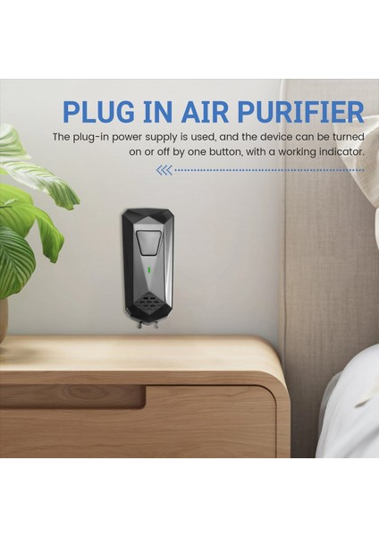 Plug-In Hava Temizleyici, Mini Taşınabilir Hava Temizleyici, Iyon Jeneratör Hava Temizleyici Evcil Hayvan Yatak Odası Için Uygun Siyah Abd Fişi (Yurt Dışından) fırsatları