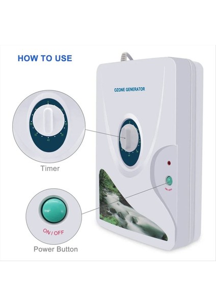 Taşınabilir Ozon Jeneratörü 600MG Su Ozonator O3 Ev Havası, Su, Meyveler, Sebzeler Temiz Ab Fişi Için Ozon Makinesi (Yurt Dışından) fırsatları