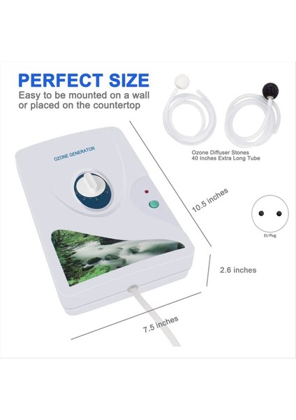 Taşınabilir Ozon Jeneratörü 600MG Su Ozonator O3 Ev Havası, Su, Meyveler, Sebzeler Temiz Ab Fişi Için Ozon Makinesi (Yurt Dışından) indirimleri