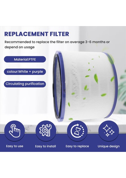 Dyson Pure Hot + Cool Link HP00 HP00 HP01 HP02 HP03 DP01 Hepa Hava Temizleyici Filtresi Için Yedek Hepa Filtresi (Yurt Dışından) fırsatları