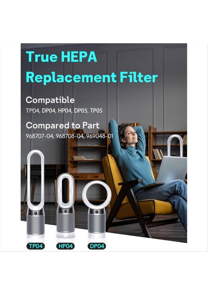 HP07 Dyson Hava Arama Filtre TP07 HP07 360 ° Chı Came Humıdıfıfy Fan 2&#39;si 1 Arada Hepa Karbon Filtresi Için HP07 Filtre Değiştirme (Yurt Dışından) modelleri