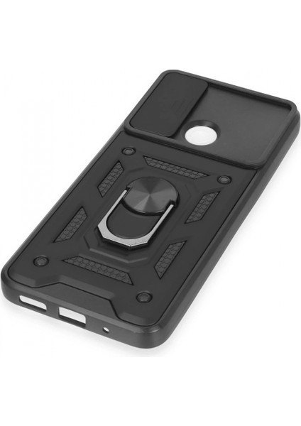 Xiaomi Redmi 12C Kılıf Pars Lens Yüzüklü Silikon - Siyah indirimleri