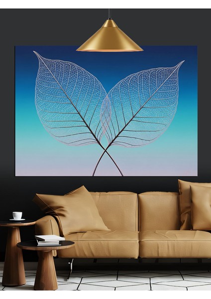 Şeffaf Yaprak Ince Damarlar Dekoratif Kanvas - Mdf Ahşap Tablo modelleri