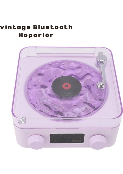 Retro Bluetooth Hoparlör Mor
