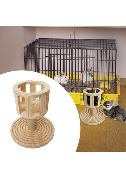 Ahşap Saman Besleyici Saman Besleyici Kafes Aksesuarları Saman Raf Hamster Saman Çukur Gıda Dağıtıcı (Yurt Dışından) fiyatları