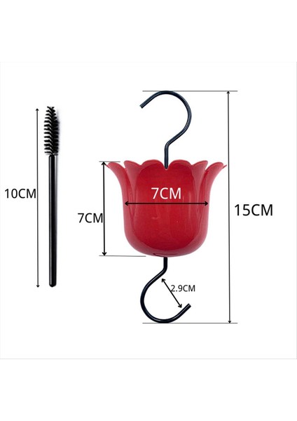 4 Pack Büyük Kapasiteli Su Besleyicisi Asma Hank ve Temizleme Fırçası (Kırmızı) (Yurt Dışından) modelleri