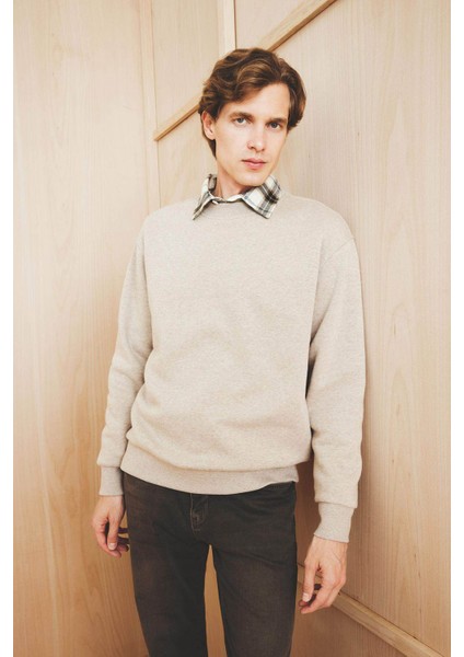 Bej Erkek Sweatshirt E9409AX/BG300