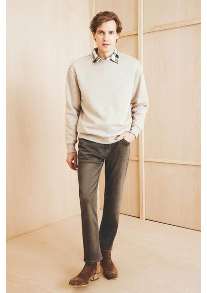 Bej Erkek Sweatshirt E9409AX/BG300 fırsatları