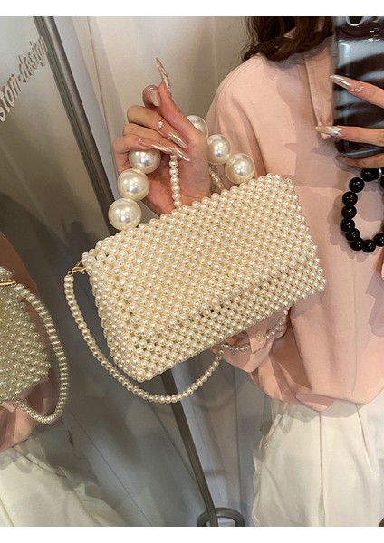 Büyük Boy Parlak Inci Çanta El ve Kol Askılı fiyatları