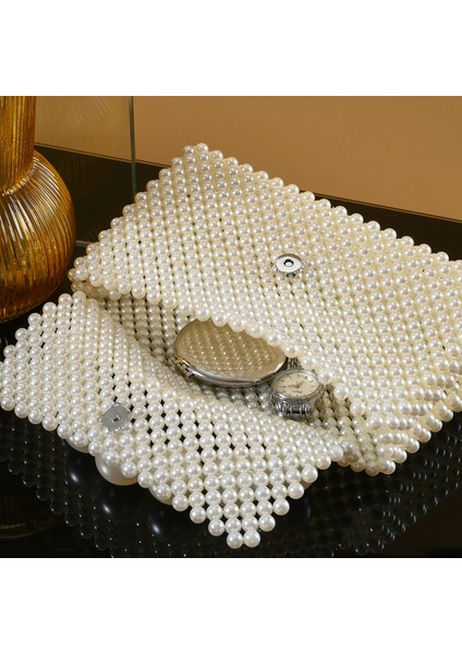 Büyük Boy Parlak Inci Çanta El ve Kol Askılı fırsatları