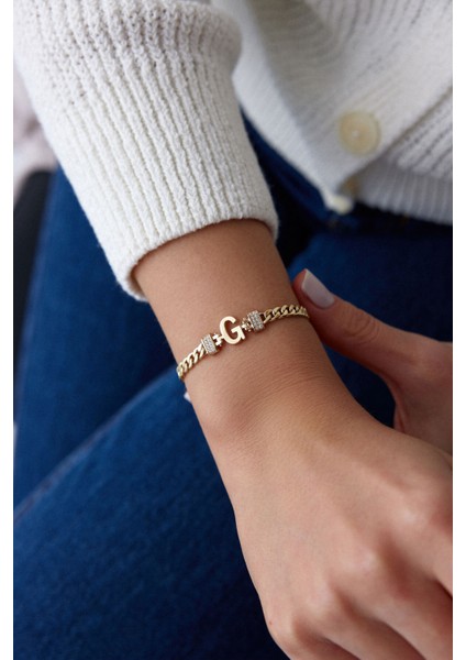 14 Ayar Altın Gurmet Zincir Harf Bileklik fiyatları