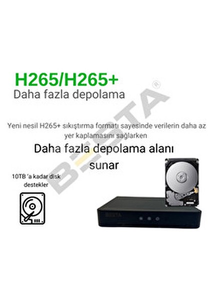 Güvenlik Kamerası Seti 4 Kameralı 5MP 1080P HD Gece Görüşü ile 320 GB Harddisk Dahil