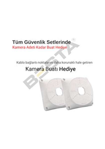 Güvenlik Kamerası Seti 4 Kameralı 5MP 1080P HD Gece Görüşü ile 320 GB Harddisk Dahil