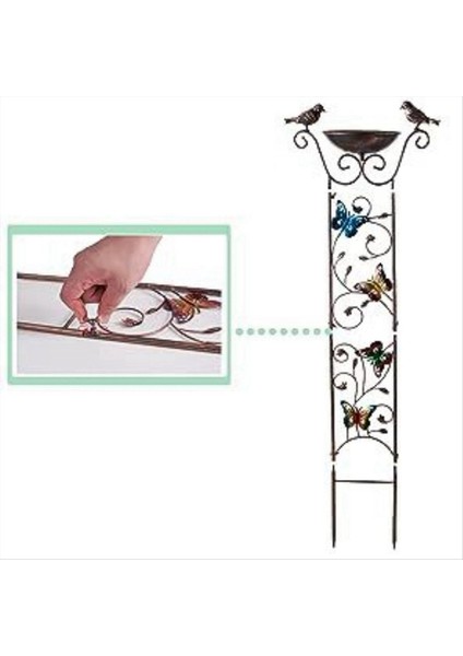 Açık Kuş Banyosu Kelebek Bahçesi Kafes Bahçesi Dekorasyon Metal Banyoları Bitki Tırmanma Çerçevesi (Yurt Dışından) fırsatları