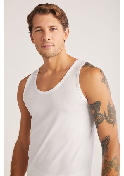 Henry Erkek Kalın Askılı %100 Pamuk 2'li Basic Atlet