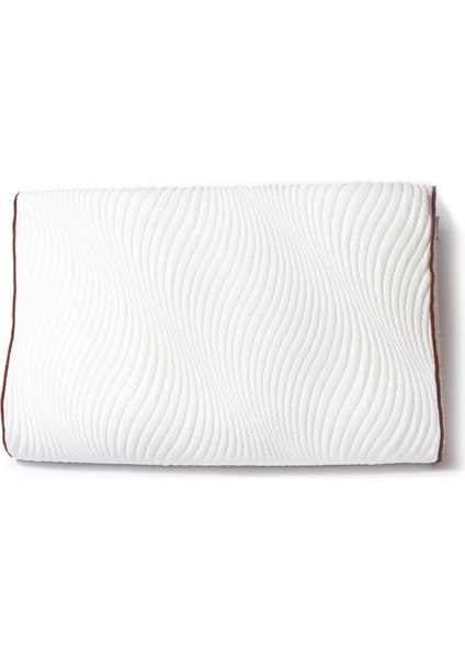 Şerit Kahve Boyun Destekli Visco Yastık