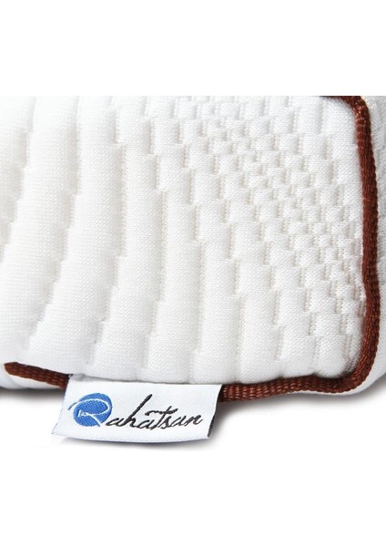 Şerit Kahve Boyun Destekli Visco Yastık