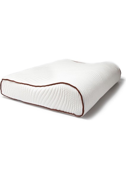 Şerit Kahve Boyun Destekli Visco Yastık