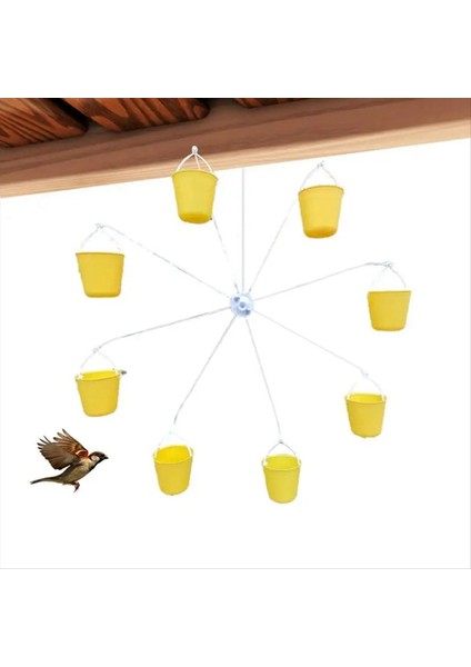 Dönme Dolap Kuş Besleyici Evcil Hayvan Oyu Oyuncaklar 8 Besleme Kovaları Kapalı Dış Mekan Için Gıda Dağıtıcı ile (Yurt Dışından) fırsatları