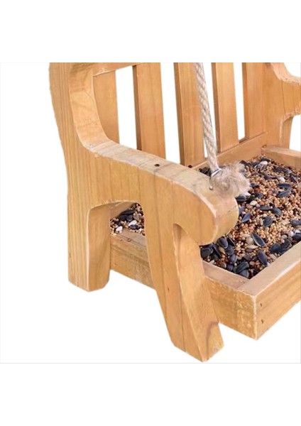 Balkon Villa Bahçe Kuş Besleme Için Otomatik Ahşap Besleyici Kuş Besleyici Asma Evcil Hayvan Besleyici Sandalye (Yurt Dışından) indirimleri