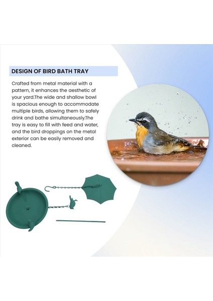 Asılı Kuş Banyosu Asma Kuş Besleyici Metal Kuş Banyoları Bizim Için Haksız Kuş Banyosu Tepsisi Veya Kuş Suyu A (Yurt Dışından) fırsatları
