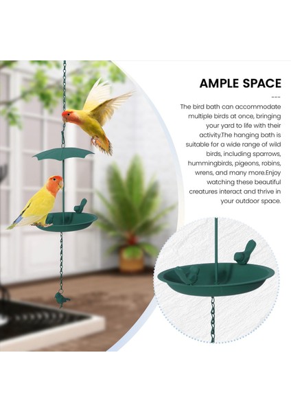 Asılı Kuş Banyosu Asma Kuş Besleyici Metal Kuş Banyoları Bizim Için Haksız Kuş Banyosu Tepsisi Veya Kuş Suyu A (Yurt Dışından) indirimleri