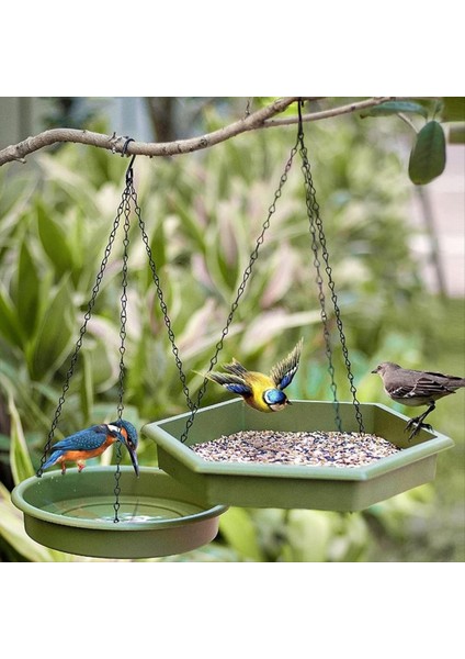 Asılı Kuş Banyosu, Kuş Banyosu - Kuş Besleyici, Dışarısı Için 2&#39;den 1 Asılı Kuş Besleyici ve Kuş Banyosu, Asılı Kuş Banyoları Gri (Yurt Dışından) modelleri