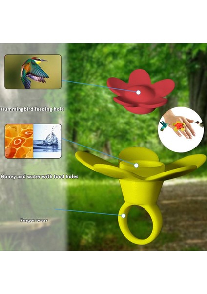 1pcs Kuş El Besleyici Dış Havada Çiçek Kuş Bileği Besleyici, Kuş Besleme Araçları (Yurt Dışından) fiyatları
