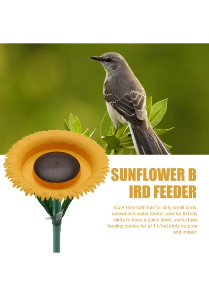 Ayçiçeği Duran Kuş Besleyicisi Açık Kuş Banyo Besleyici Kase Açık Bahçe Dekoru Yahudi Kuş Gözcü Leri (Yurt Dışından) fırsatları