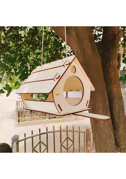 Asılı Kuş Besleyici Dıy Montajlı Bahçe Dekorasyonu Açık Iç Mekan Kuş Kafesi Bahçe Kolye Kuş Evi (Yurt Dışından) fırsatları