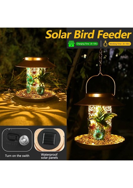 Açık Havada Asılı Için Güneş Kuş Besleyici, Metal Su Geçirmez Yabani Kuş Besleyicileri, Kardinal Besleyiciler, Bahçe Dekorasyonu (Yurt Dışından) fiyatları