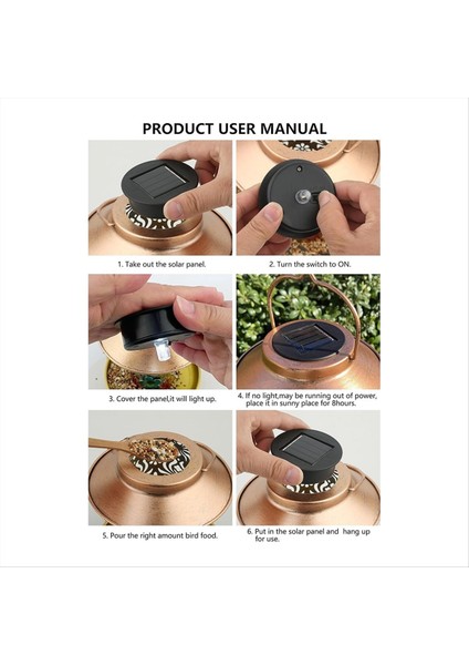 Açık Havada Asılı Için Güneş Kuş Besleyici, Metal Su Geçirmez Yabani Kuş Besleyicileri, Kardinal Besleyiciler, Bahçe Dekorasyonu (Yurt Dışından) fırsatları