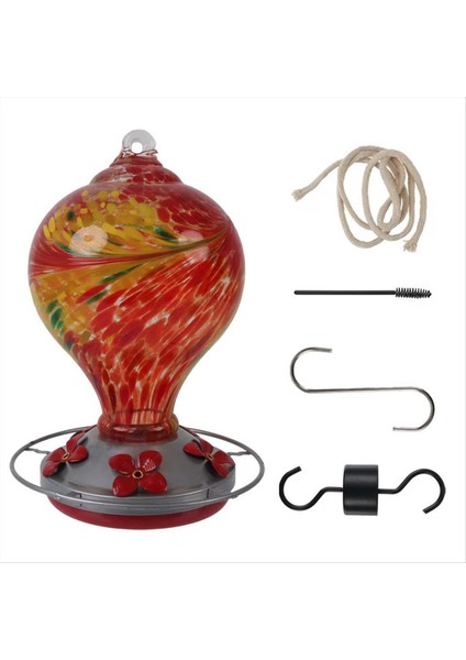 5 Tünemiş El Üflemeli Cam Kuş Besleyicileri, Açık Havada 30 Fuild Oz, Bir (Yurt Dışından)