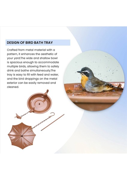 Asma Kuş Banyosu Asma Kuş Besleyici Metal Kuş Banyoları Our Soors Haksız Kuş Banyo Tepsisi Veya Kuş Suyu (Yurt Dışından) modelleri