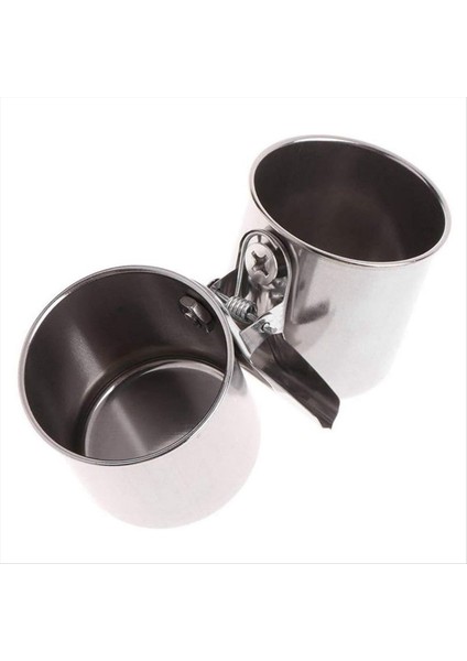 Paslanmaz Çelik Kuşlar Papağan Besleyici Yuvarlak Kuş Evcil Hayvan Maması Su Besleme Kasesi S (Yurt Dışından)