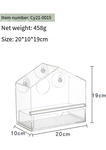 Büyük Duvar Plastik Kuş Kafesi Şeffaf Küçük Evcil Hayvan Kuş Kafesi Duvara Monte Besleyici Dış Mekan Adsorpsiyonu Plastik Kuş Besleyici (Yurt Dışından) fırsatları