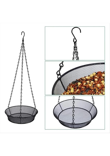 Asma Kuş Besleyici, 7.5 Inç Metal Örgü Platform Besleyicileri Yabani Kuş Besleyici Tepsisi Metal Örgü Tohumu Tepsisi (Yurt Dışından) indirimleri