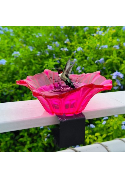 Balkon Kuş Banyosu Korku Kuş Besleyicisi Kuş Bankası Çit Kuş Banyosu Ağır Dereceli Ayarlanabilir Temel Demiryolu Gül Kırmızı (Yurt Dışından) fiyatları