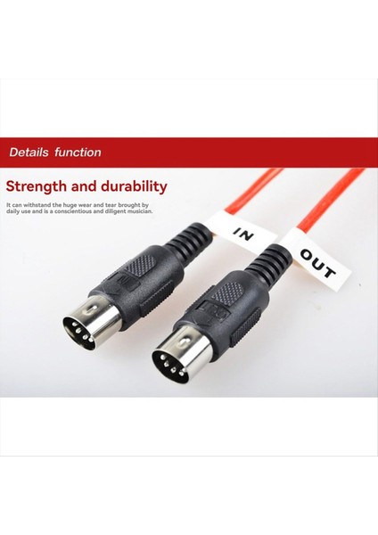 Mıdı Uzatma Kablosu 5pin Erkek - Erkek Piyano Gitar Enstrüman Pc Kablosu 0.3m (Yurt Dışından) modelleri