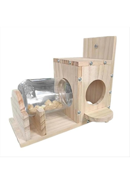 Sincap Besleme Kutusu Dayanıklı Gıda Kabı Ahşap Sincap Evcil Hayvan Gıda Depolama Aletleri Sincap Kuş Besleyici (Yurt Dışından)