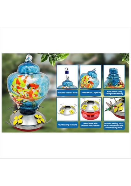 Açık Havada Asılı Için Bahçe Kuş Besleyicileri, Kadınlar Için Kuş Leri, Üflemeli Cam Kuş Besleyici A (Yurt Dışından) modelleri